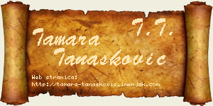 Tamara Tanasković vizit kartica
